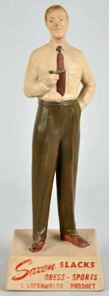 Appraisal: Hard Rubber Saxon Slacks Statue Description s Original condition No