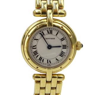 Appraisal: Lady's Cartier Vendome Karat Yellow Gold Panther Link Bracelet Watch