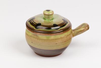 Appraisal: Sidney Tustin - a khaki and tenmoku glaze lidded soup