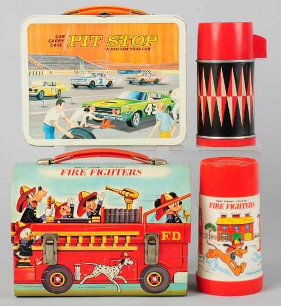 Appraisal: Lot of Tin Litho Character Lunch Boxes Includes one Ohio