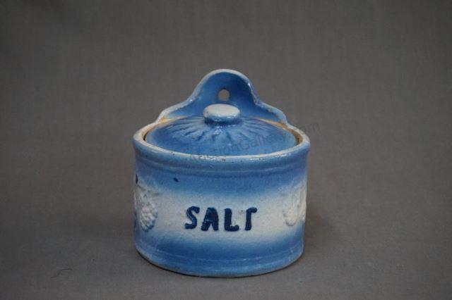 Appraisal: Vintage Brush McCoy Salt Box with Cover ca Produced by