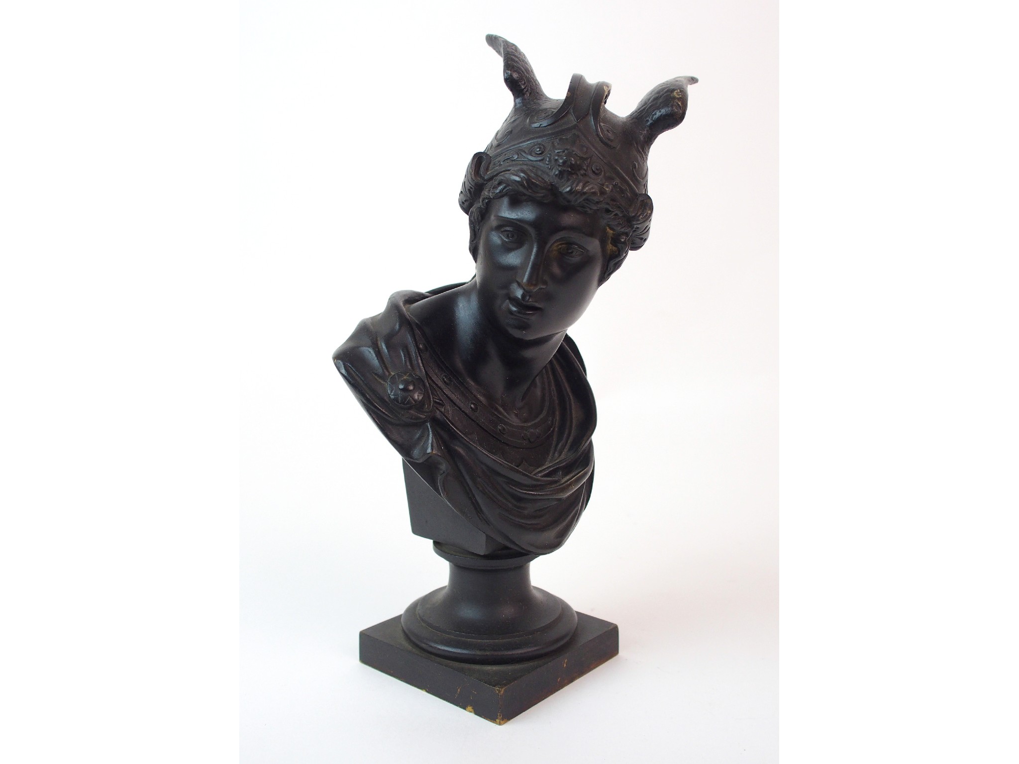 Appraisal: A Continental patinated bronze bust of MercuryLate th Early th