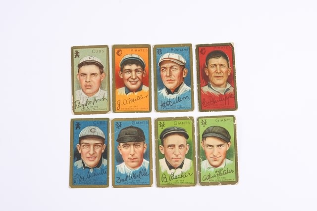 Appraisal: Grouping of eight T- baseball cards Cards include Floyd M