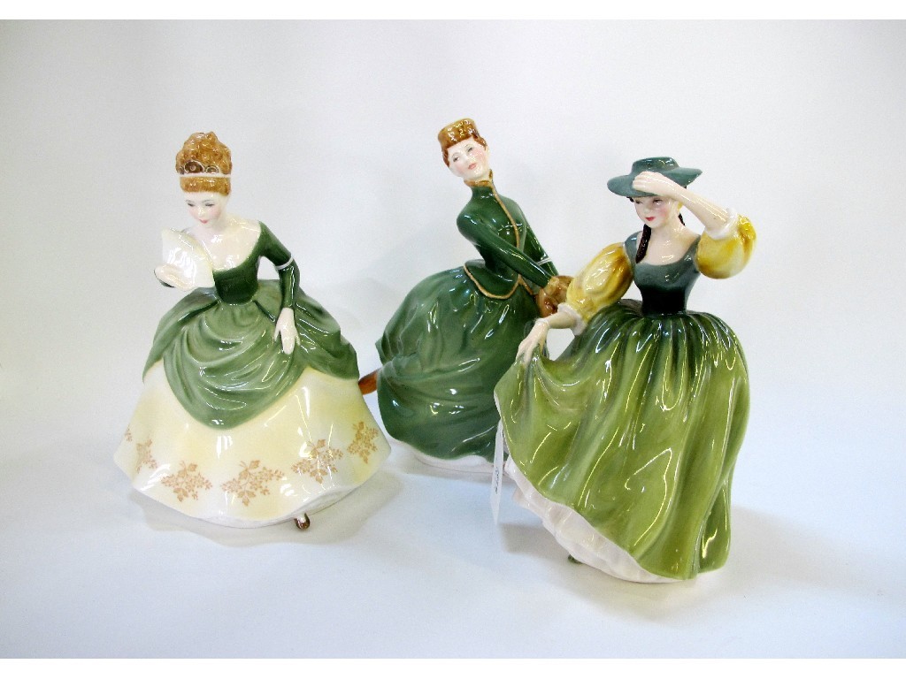 Appraisal: Three Royal Doulton lady figures including buttercup HN Grace HN