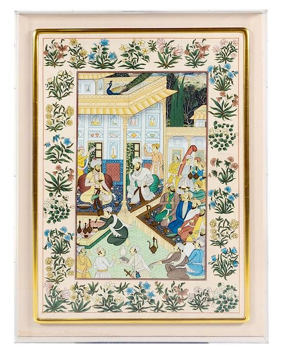 Appraisal: A Persian or Indian Painting x inches A Persian or