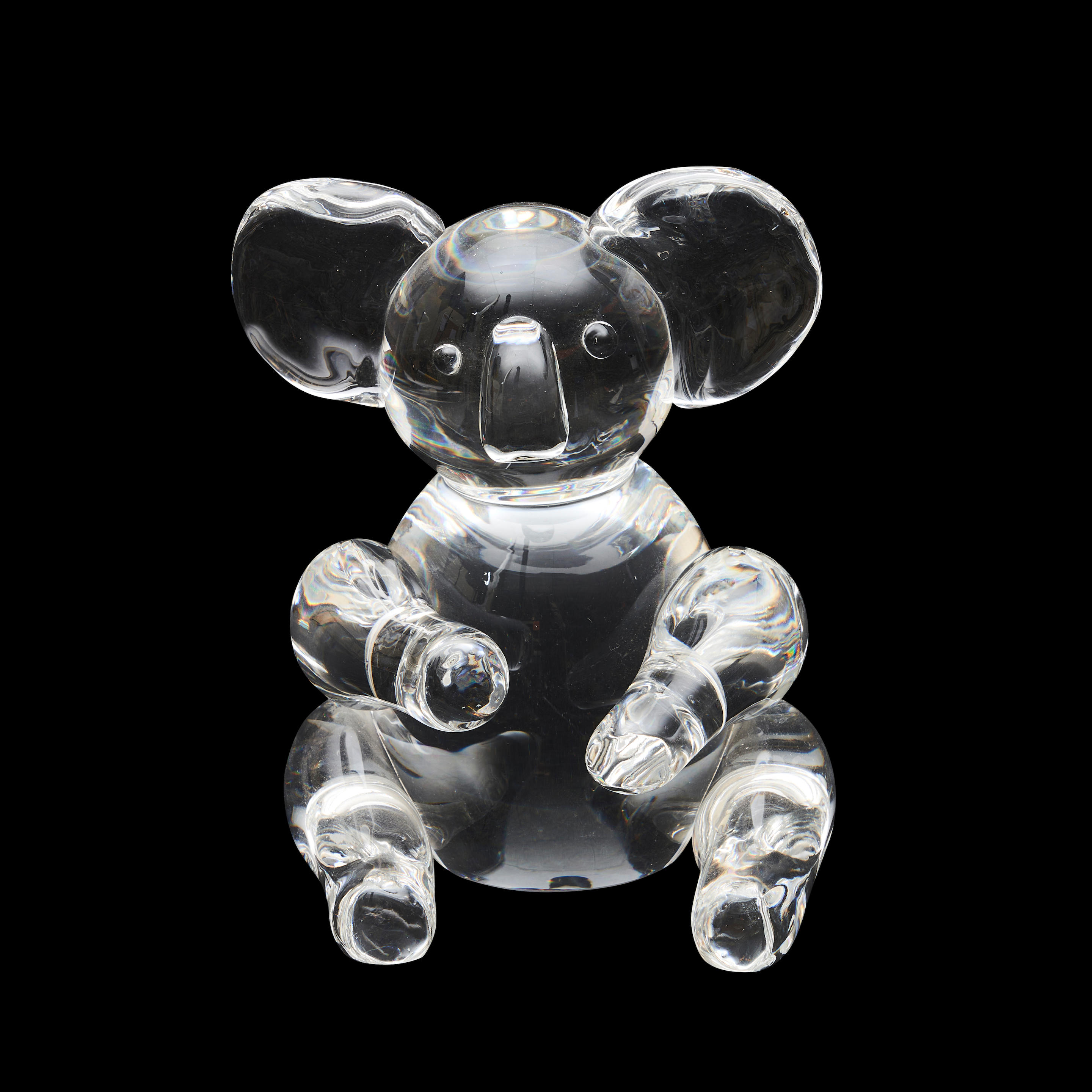 Appraisal: STEUBEN GLASS KOALA BEAR signed on base ht wd and