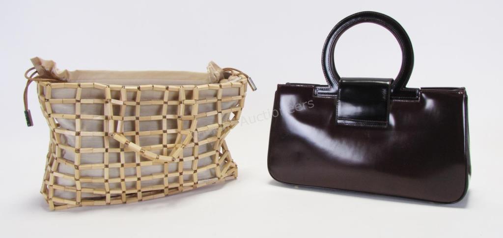 Appraisal: Two Salvatore Ferragamo designer handbags Made in Italy including cabernet