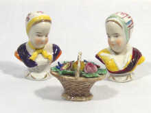 Appraisal: Two modern miniature busts of children one AF together with