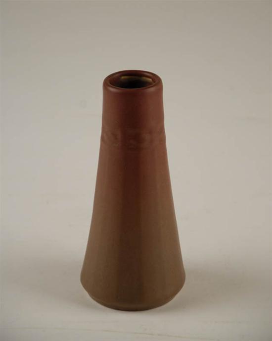 Appraisal: Brown Rookwood Vase impressed decoration H