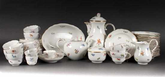 Appraisal: Meissen floral decorated porcelain -piece tea chocolate and dessert service