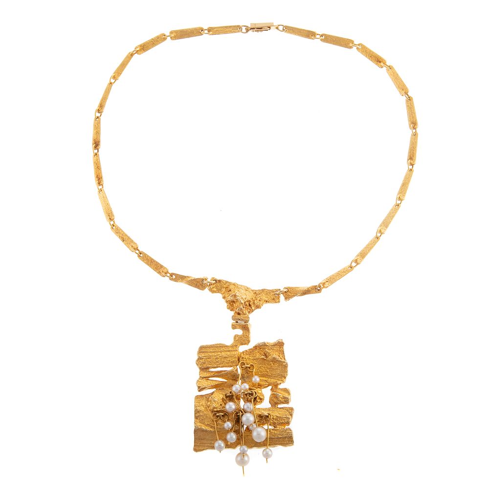 Appraisal: A Potter Mellen K Necklace By Bjorn Weckstrom K yellow