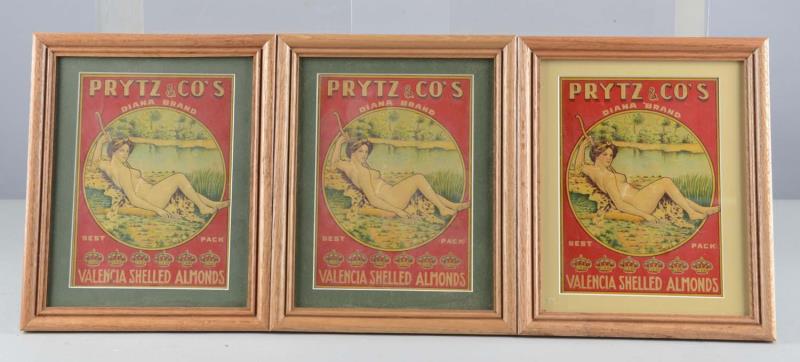 Appraisal: Lot Of Prytz Co's Diana Brand Almonds Ads These framed