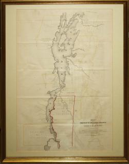 Appraisal: Map Of French English Grants Lake Champlain Map Of French