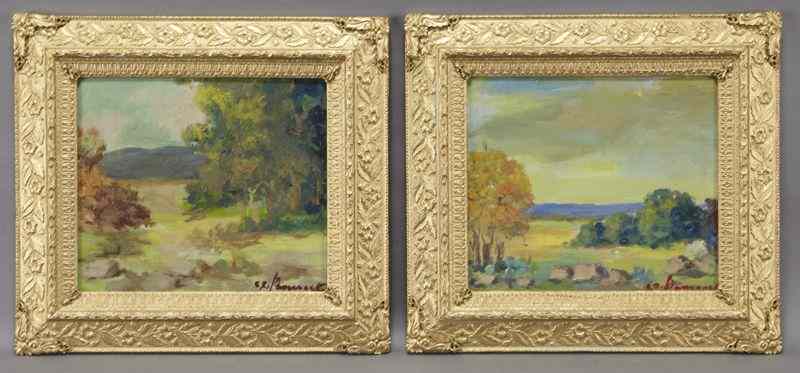 Appraisal: Pr Clara Caffery Pancoast ''Landscape''oil paintings on canvas laid on