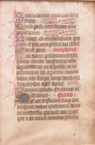 Appraisal: Illuminated Manuscript Leaf Page from an illuminated manuscript is made