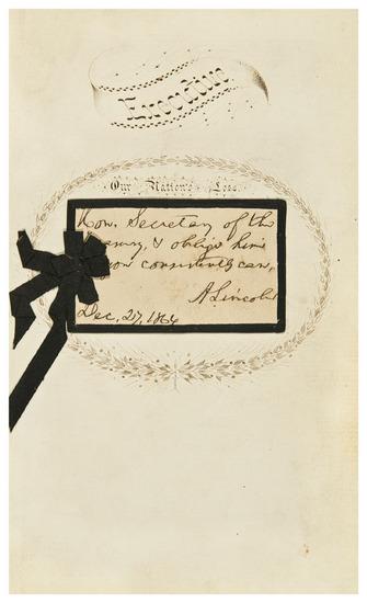 Appraisal: CIVIL WAR -- Abraham LINCOLN Autograph album containing signatures of