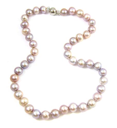 Appraisal: PRINCESS LENGTH PINK PEARL NECKLACE - inches in length and