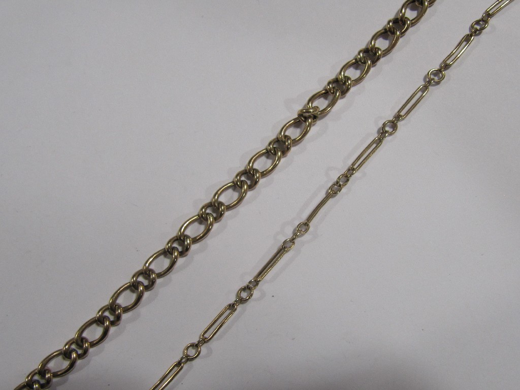 Appraisal: Two ct gold bracelets Gross approximate weight gms