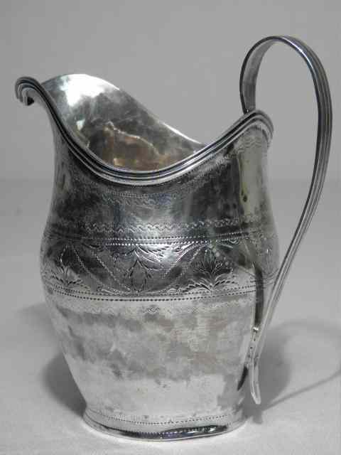 Appraisal: An early th century English sterling silver creamer Engraved with