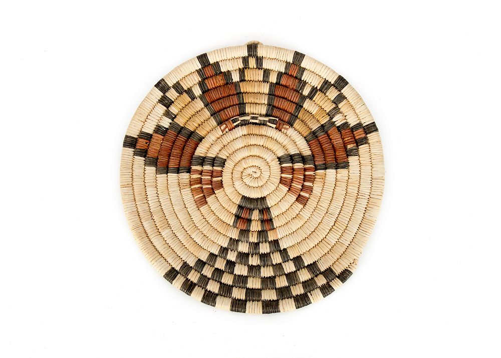 Appraisal: Hopi Basketry Plate Hopi Basketry Plate Woven fiber inches Private