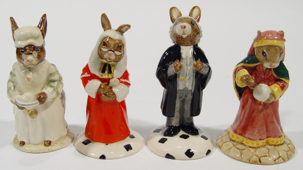 Appraisal: Four Royal Doulton Bunnykins figures each with hand painted decoration