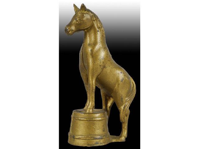 Appraisal: Cast Iron Horse on Tub Still Bank Description Made by