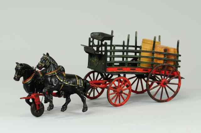 Appraisal: DRAY WAGON Pratt Letchworth early cast iron example green and