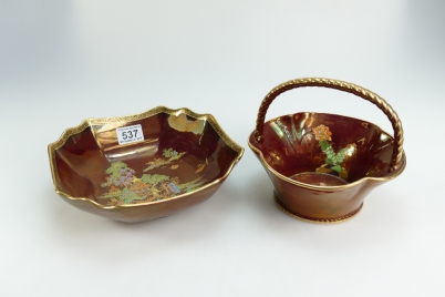 Appraisal: Two Crown Devon lustre bowls cm cm wide