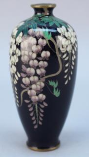 Appraisal: Antique Japanese Cloisonne Vase Antique Japanese Cloisonne Vase White floral