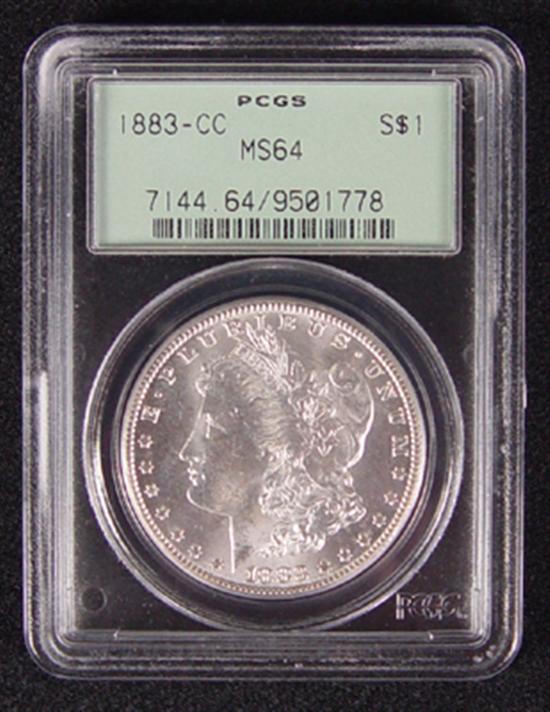 Appraisal: -CC Morgan Dollar PCGS certified and graded MS