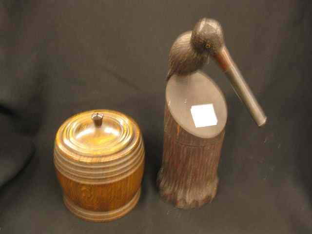 Appraisal: Smoking Collectibles figural bird on stump pipe in his beak