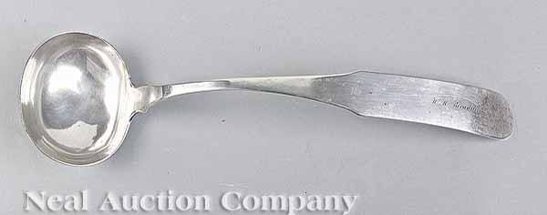 Appraisal: A Rare American Coin Silver Ladle c Joseph L Jackson