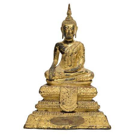 Appraisal: Thai Gilt-Bronze Buddha Estimate -