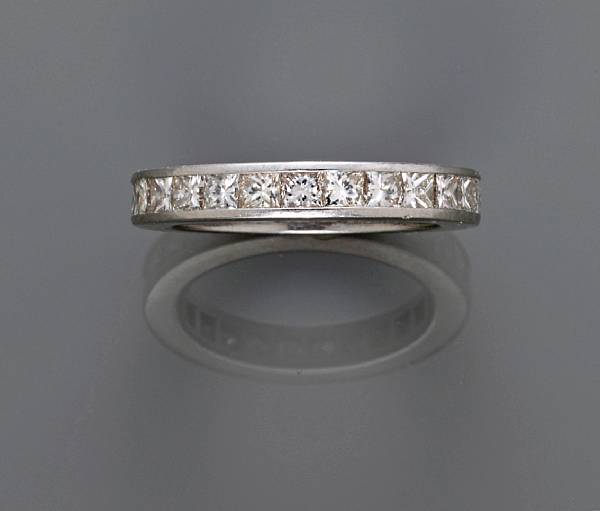 Appraisal: A diamond eternity band estimated total diamond weight carats mounted