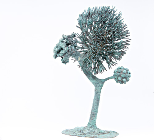 Appraisal: Harry Bertoia Untitled Bronze with verdigris patina high Provenance Private