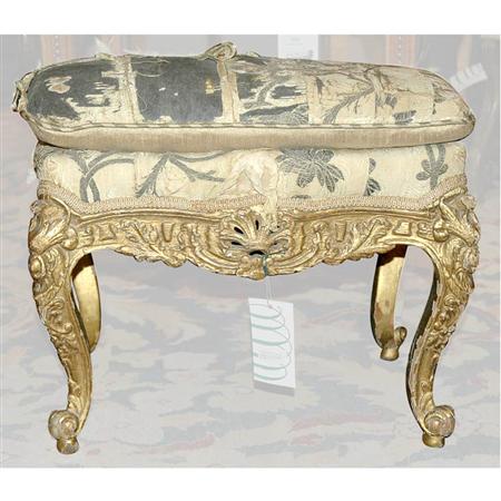 Appraisal: Early Louis XV Gilt-Wood Taboret Estimate -