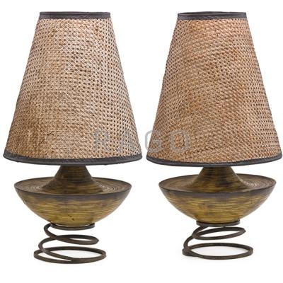 Appraisal: JAMES MONT - JAMES MONT DESIGN Pair of table lamps