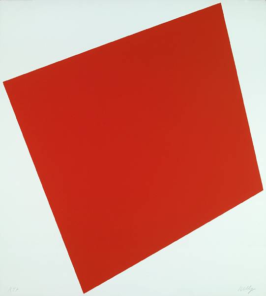 Appraisal: Ellsworth Kelly American born Red G Lithograph printed in red