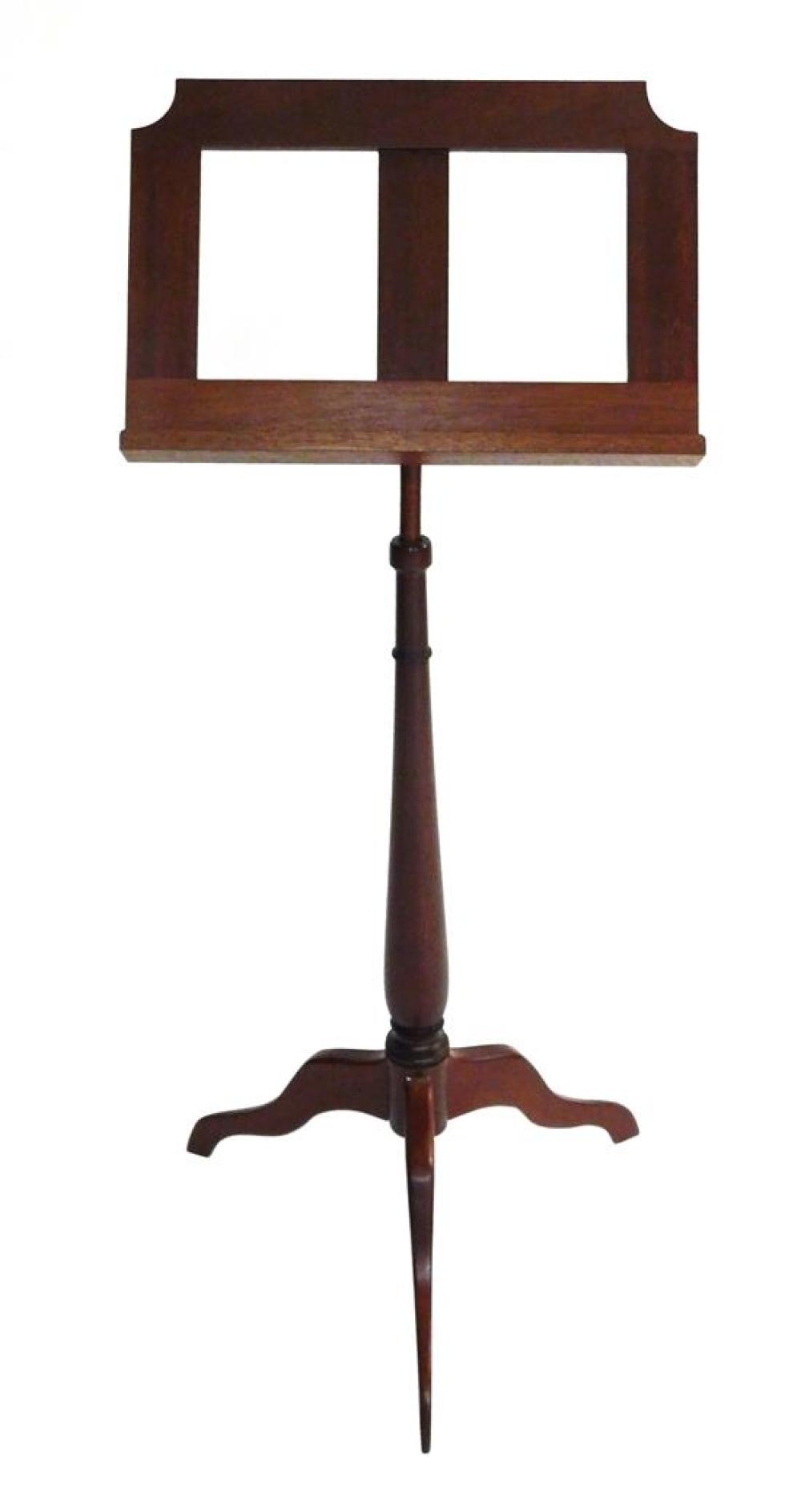 Appraisal: Music stand th st C mahogany and cherry pierced frame