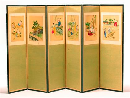 Appraisal: Korean six panel screen th century H in L in