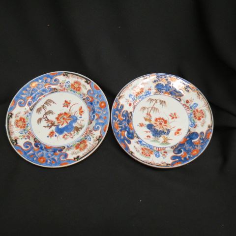 Appraisal: Chinese Imari Porcelain Plates floral and fauna circa Kang Hsi