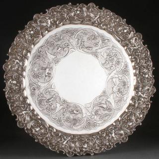 Appraisal: LARGE WILLIAM IV SILVER SALVER A LARGE WILLIAM IV SILVER