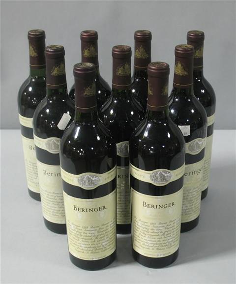 Appraisal: MIXED VERTICAL OF BERINGER PRIVATE RESERVE CABERNET SAUVIGNON Nine bottles