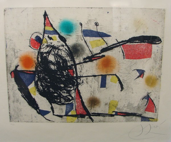 Appraisal: Limited edition etching x pencil signed Miro Artist Spanish -