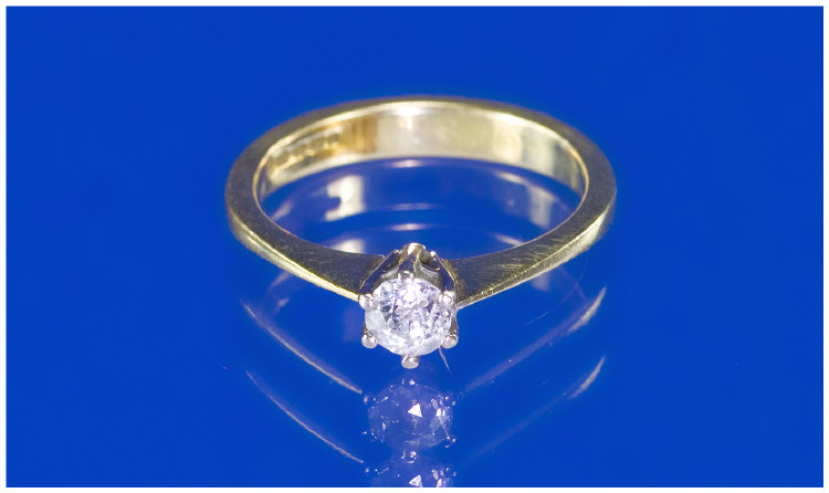 Appraisal: ct Gold Diamond Solitaire Round Brilliant Cut Diamond Claw Set