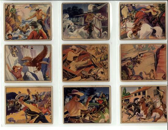 Appraisal: GUM INC LONE RANGER TRADING CARDS - LOTS a through