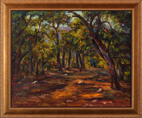 Appraisal: John A Dominique American California - Woodland Path Under the