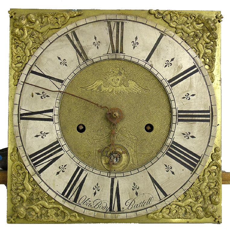 Appraisal: Eight day longcase clock movement the square brass dial signed