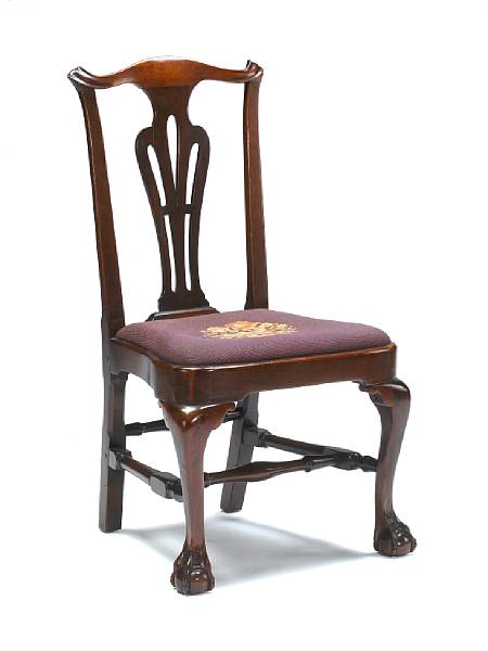 Appraisal: A Queen Anne mahogany side chair New Englandmid th century