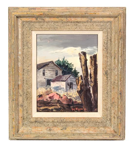 Appraisal: Sale Lot Guy Wiggins American - Untitled View of a